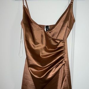 Champagne / rose gold cocktail dress